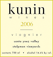 Kunin 2006 Viognier Stolpman Vineyard